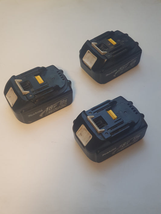 Makita 18V 3Ah Akut 3 kappaletta